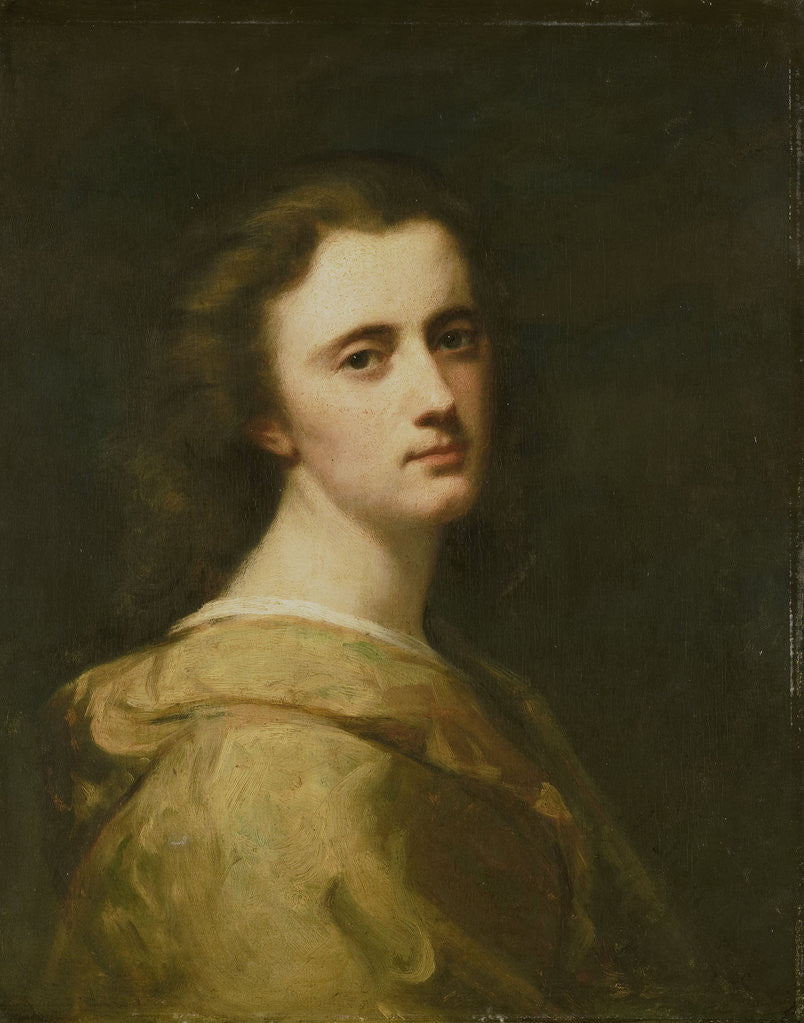 Detail of Portrait of Thérèse Schwartze, the Artist's Daughter, at 16 years of age by Johann Georg Schwartze