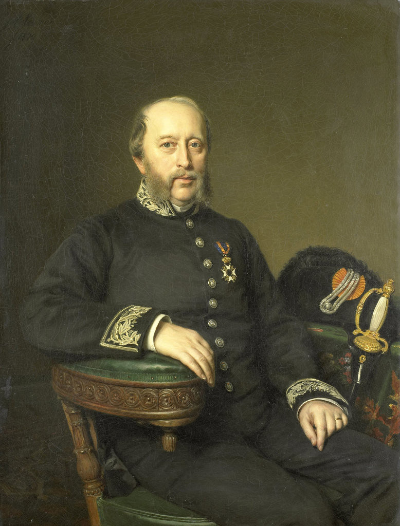 Detail of Gerard Johan Verloren van Themaat. Member of the Gedeputeerde Staten of Utrecht by Johan Heinrich Neuman
