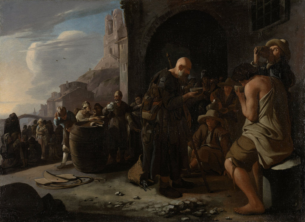 Detail of Refreshing the Thirsty by Michael Sweerts