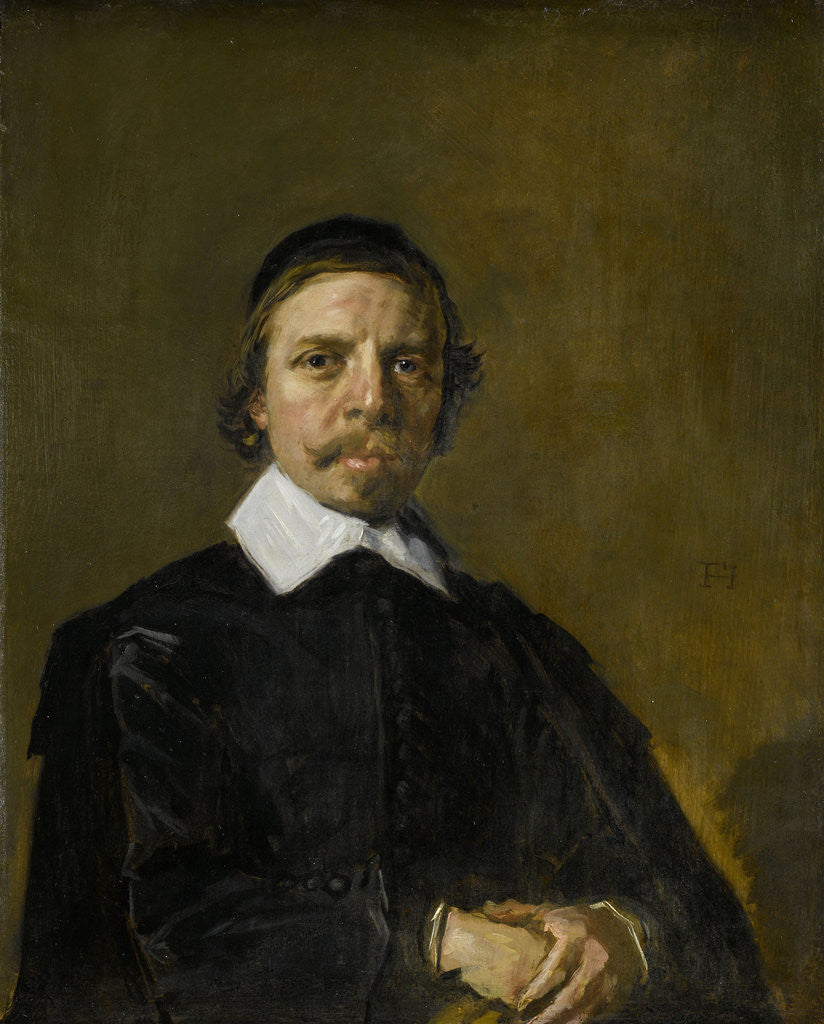 Detail of Portrait of a Man, possibly a Preacher by Frans Hals