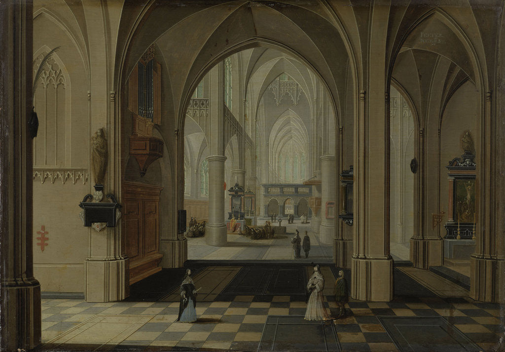 Detail of A Church Interior by Pieter Neefs II