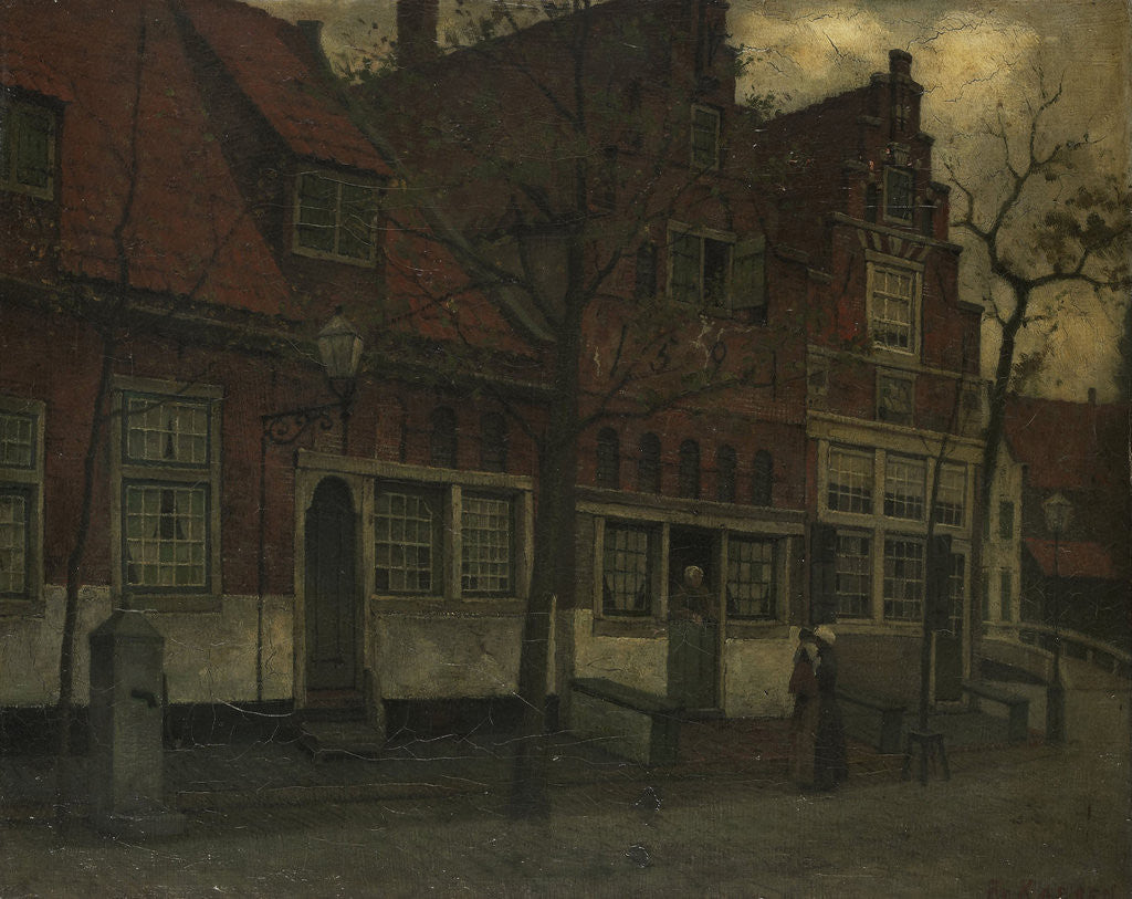 Detail of Houses in the Breedstraat in Enkhuizen, The Netherlands by Eduard Karsen