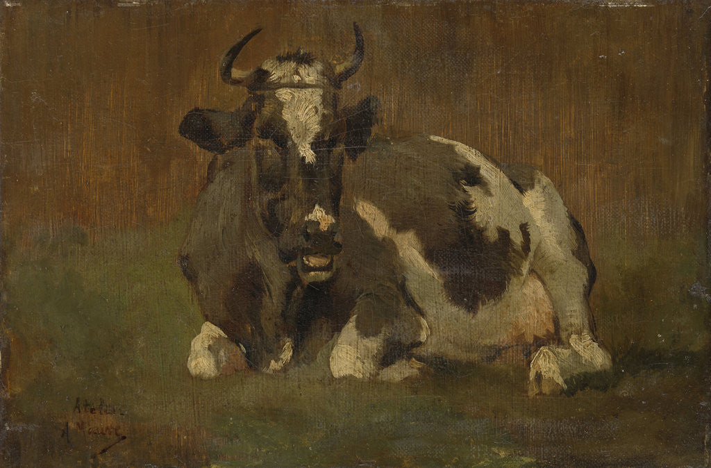 Detail of Lying Cow by Anton Mauve