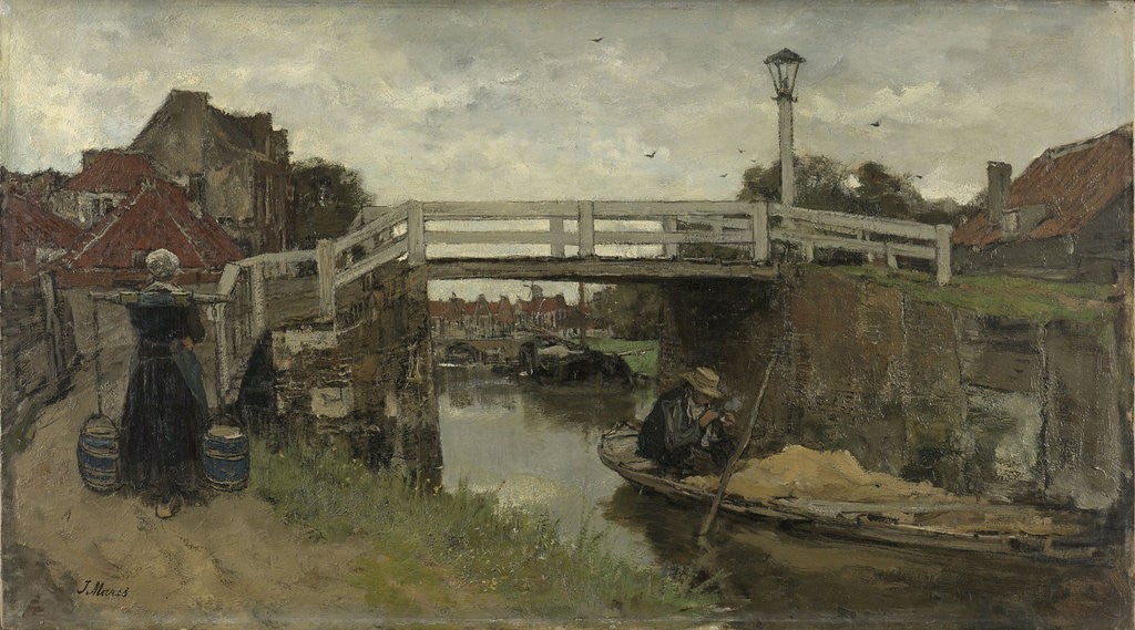 Detail of The bridge by Jacob Maris
