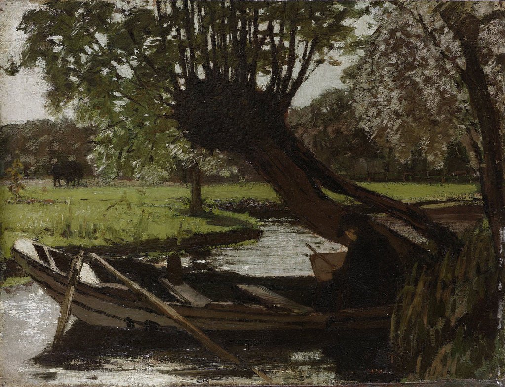Detail of Boat with a Pollard Willow by Matthijs Maris