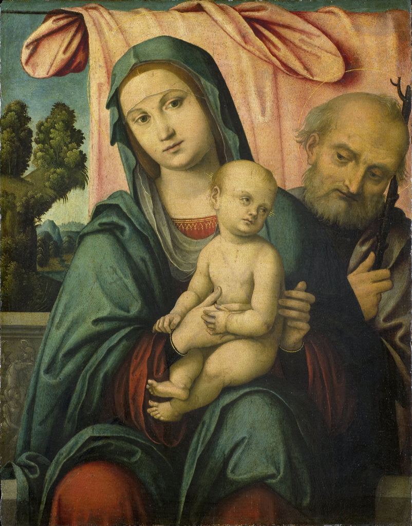 Detail of Holy Family by Lorenzo Costa