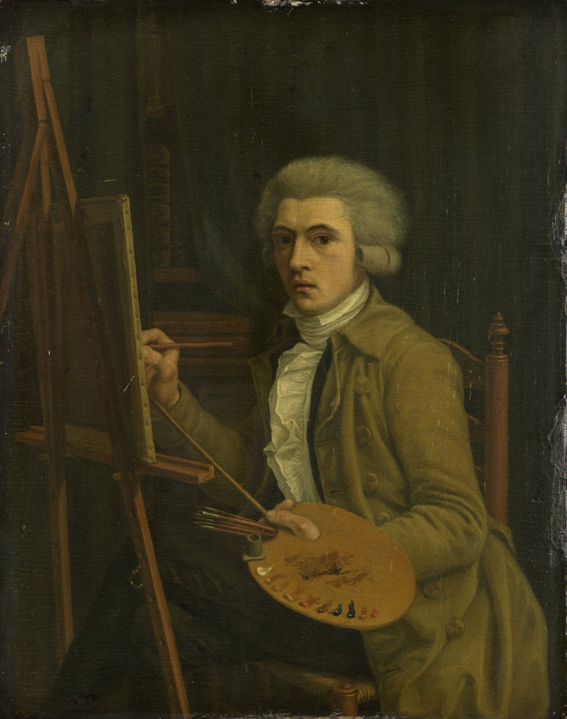 Detail of Portrait of a Painter, probably the Artist himself by Willem Uppink