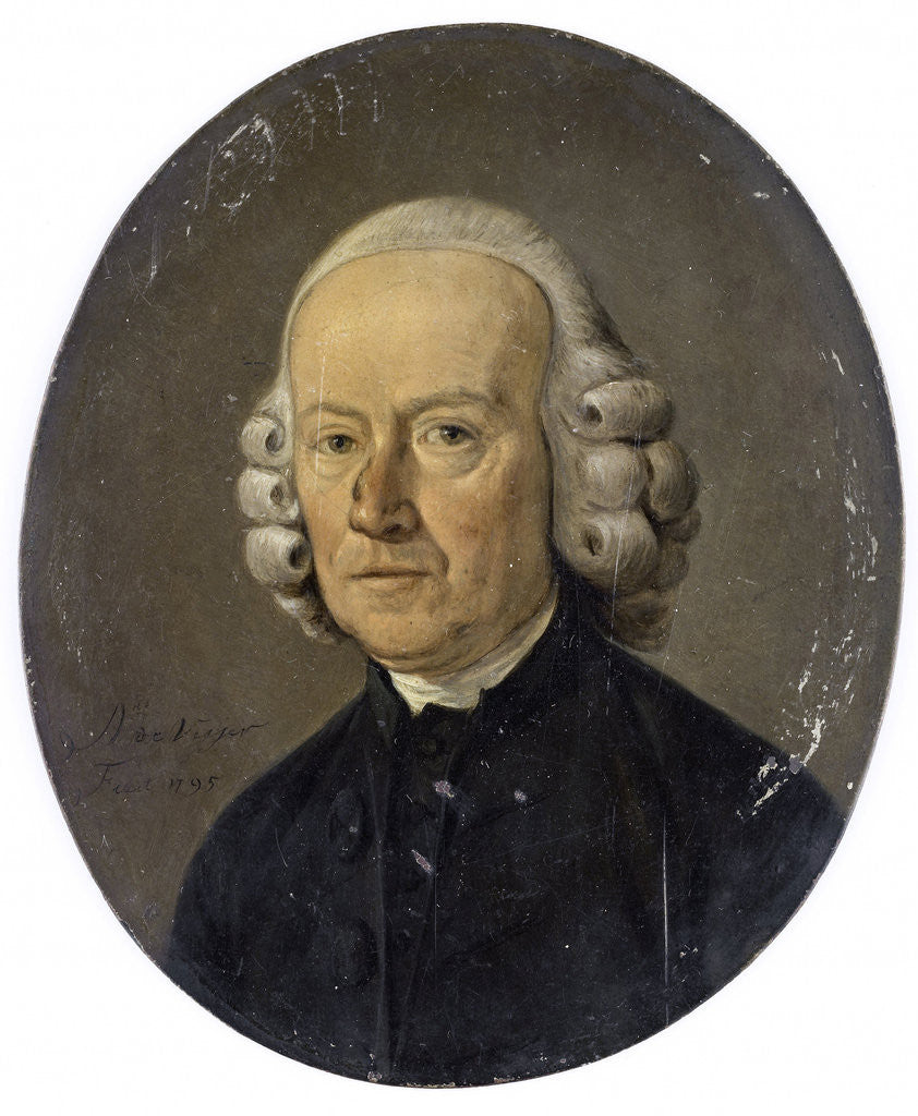 Detail of Portrait of a man by Adrianus de Visser