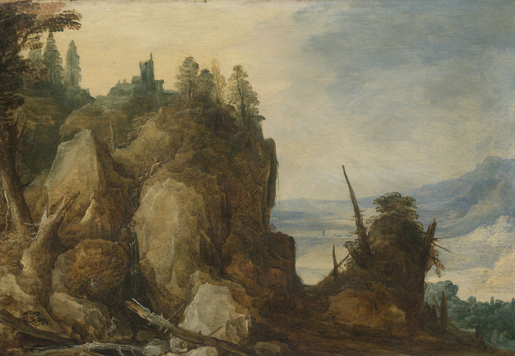 Detail of Mountain view by Joos de Momper II