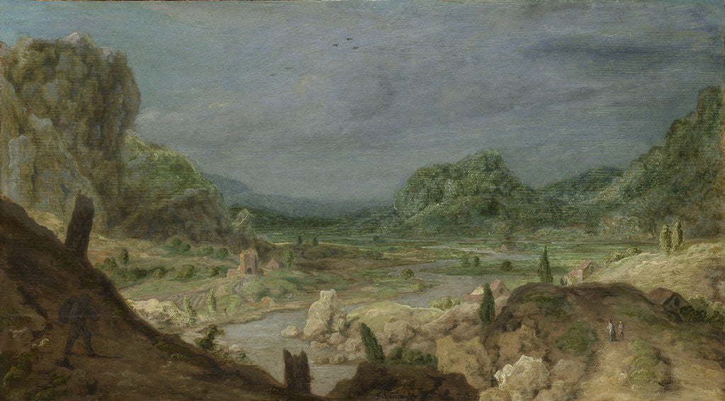 Detail of River Valley by Hercules Segers