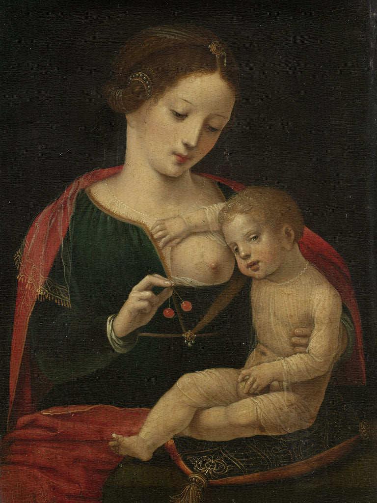 Detail of Virgin and Child by Master of the Female Half Figures