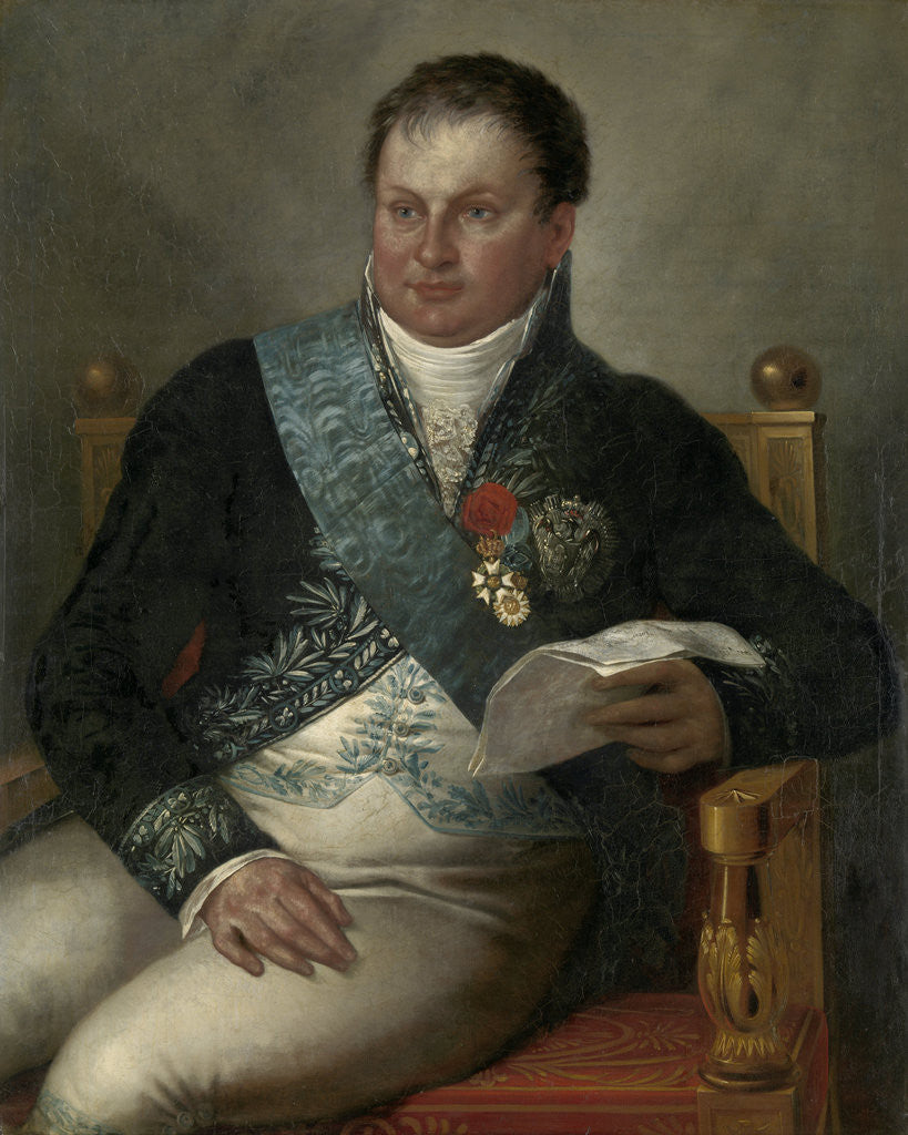 Detail of Portrait of Isaac Jan Alexander Gogel by Mattheus Ignatius van Bree