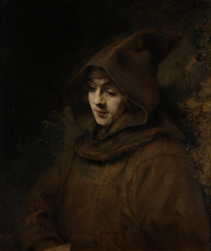Detail of Rembrandt’s Son Titus in a Monk’s Habit by Rembrandt Harmensz. van Rijn