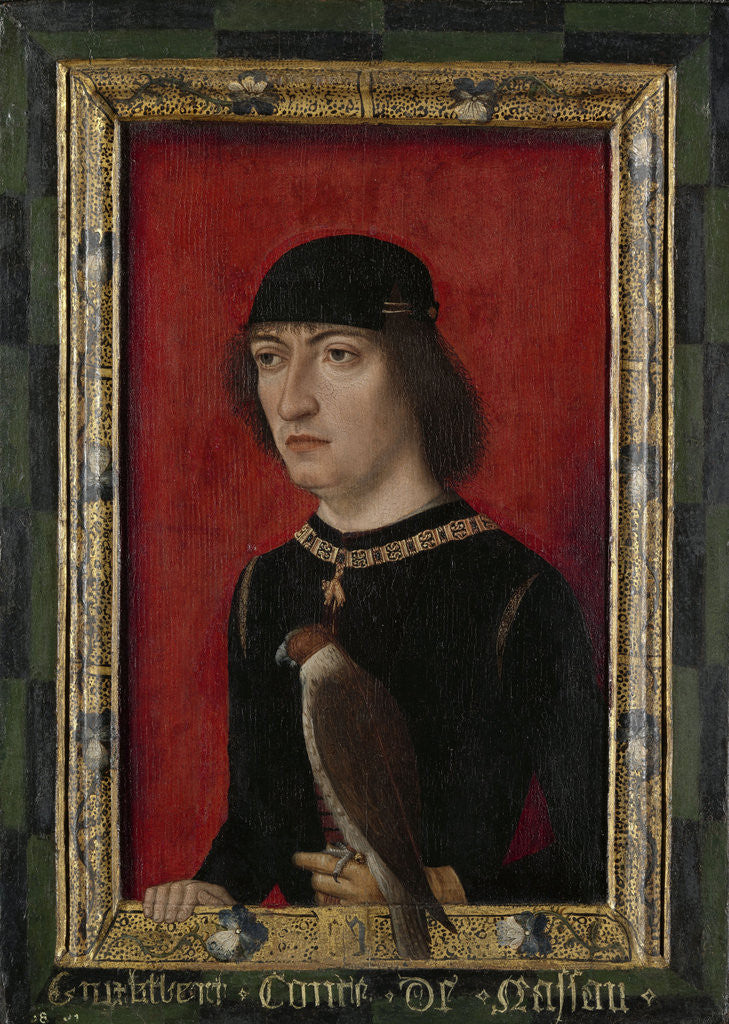 Detail of Portrait of Engelbrecht II, Count of Nassau, Master of the Portraits of Princes by Anonymous