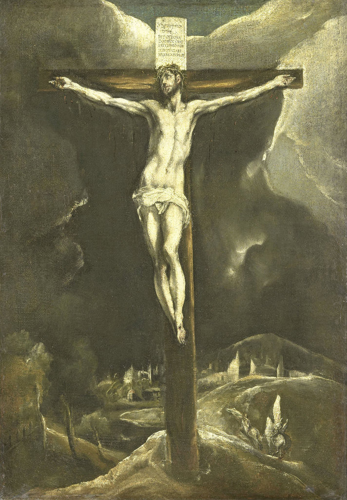 Detail of Christ on the Cross by Workshop of el Greco