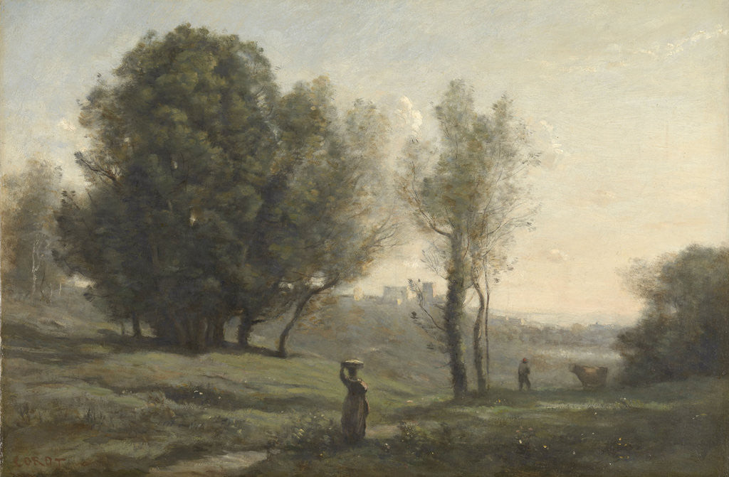 Detail of Landscape by Camille Corot