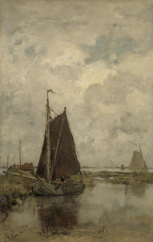 Detail of Ships in Dull Weather by Jacob Maris