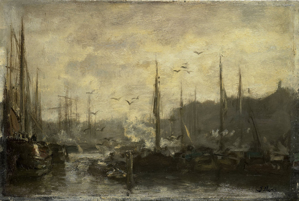 Detail of Harbour by Jacob Maris