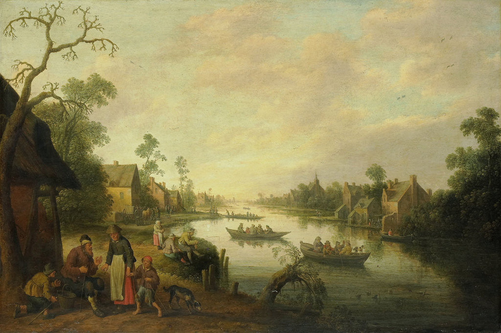 Detail of View of a River by Joost Cornelisz. Droochsloot
