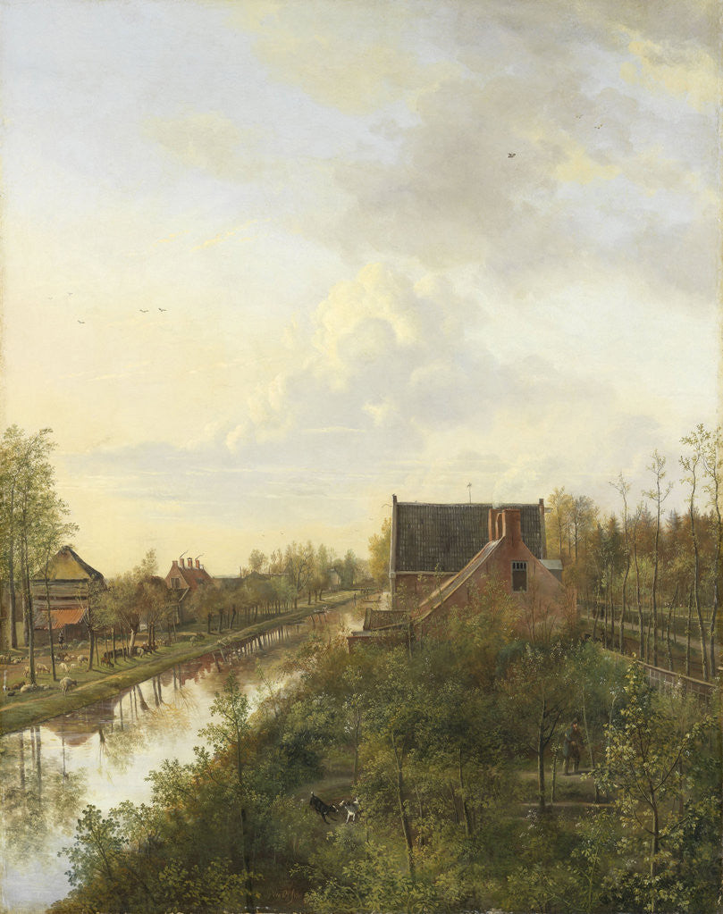 Detail of The Canal at ’s-Graveland, The Netherlands by Pieter Gerardus van Os