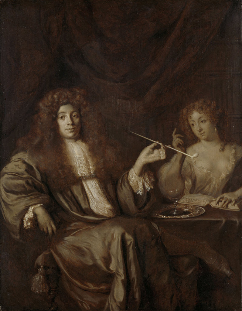 Detail of Adriaan van Beverland, Writer of Theological Works and Satirist, with a Prostitute by Ary de Vois