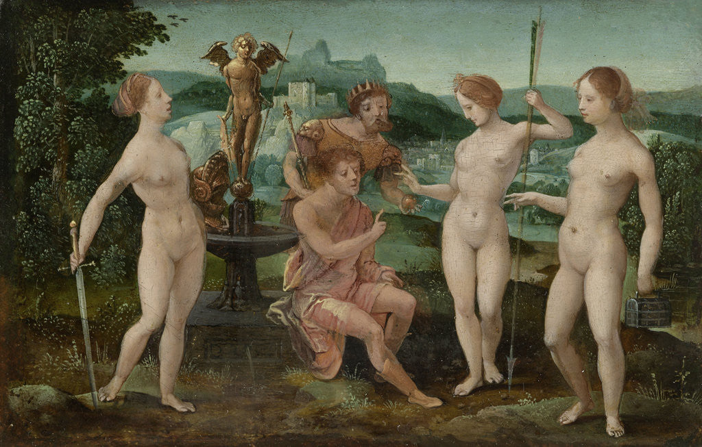 Detail of Judgment of Paris by Circle of Master of the Female Half Figures