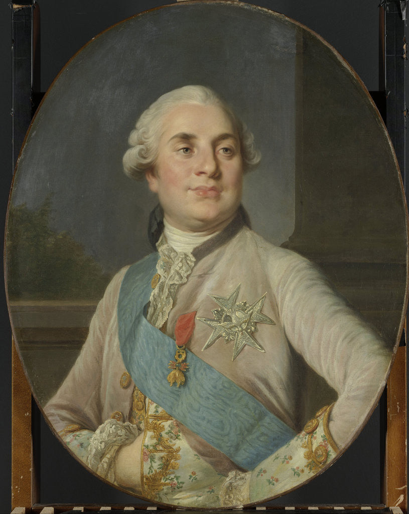 Detail of Portrait of Louis XVI, King of France by Workshop of Joseph Siffrède Duplessis