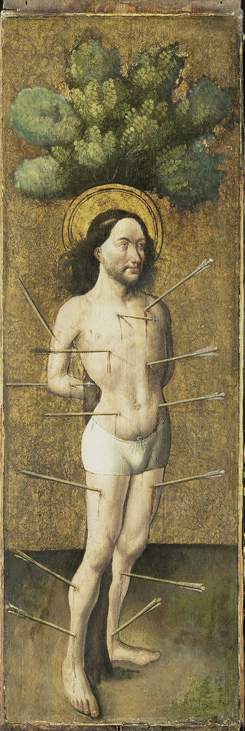Detail of Saint Sebastian by Circle of Meester E.S.