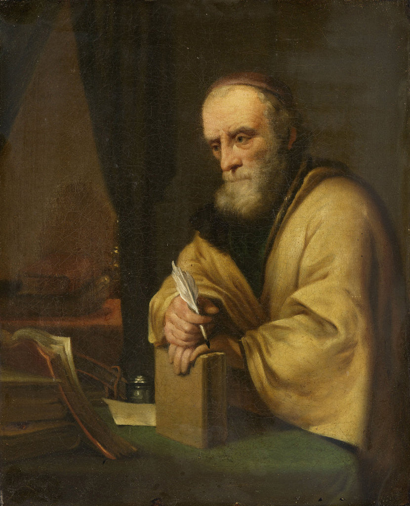 Detail of An old scholar by Gottfried Kneller