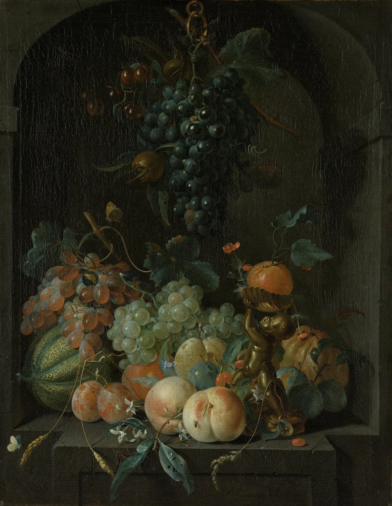Detail of Still Life with Fruit by Coenraet Roepel