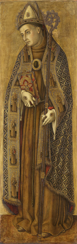 Detail of Saint Louis of France by Vittore Crivelli