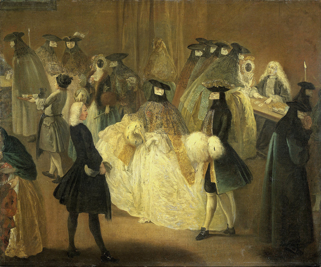 Detail of The Casino by Follower of Pietro Longhi
