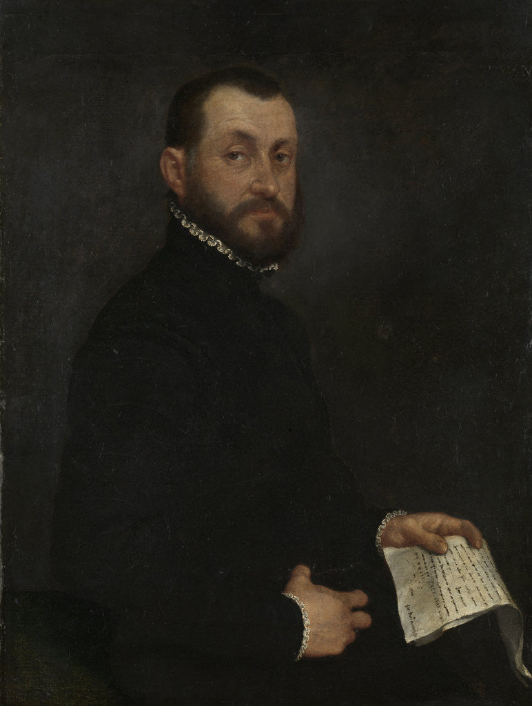 Detail of Portrait of a Man by Giambattista Moroni