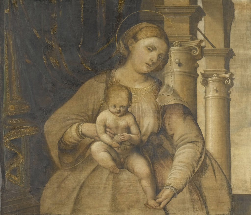 Detail of Virgin and Child by Circle of Pordenone