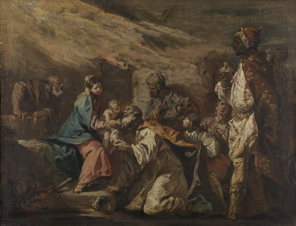 Detail of Adoration of the Magi by Gasparo Diziani