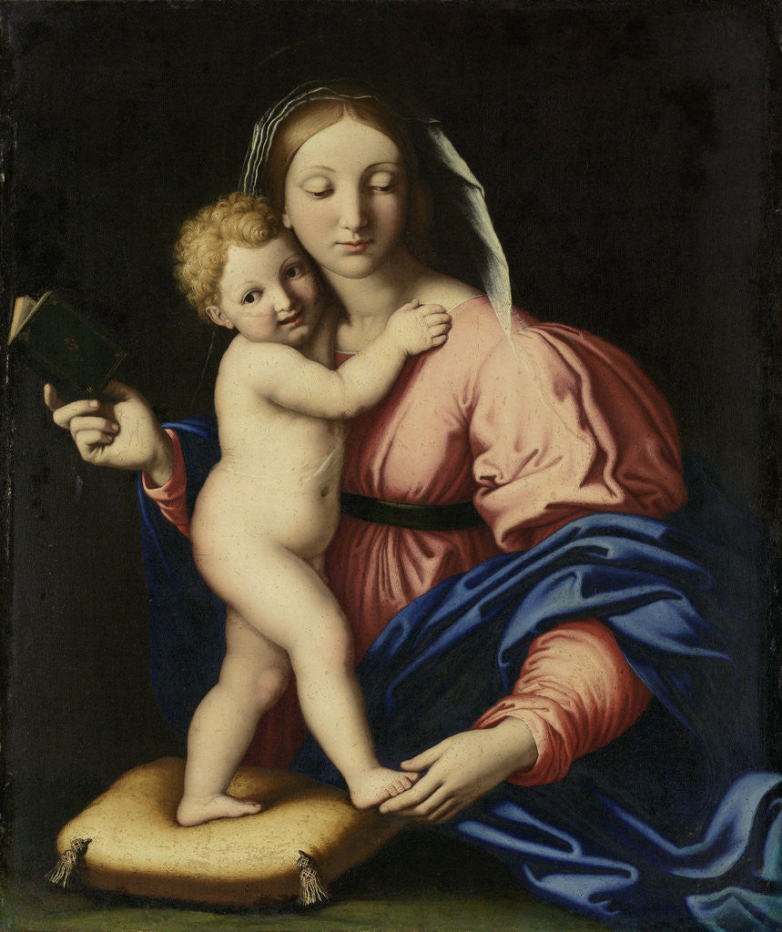Detail of Virgin and Child by Workshop of Giovanni Battista Salvi