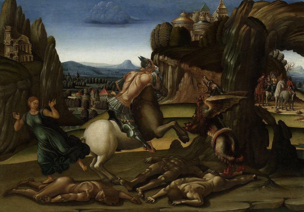 Detail of Saint George and the Dragon by Workshop of Luca Signorelli