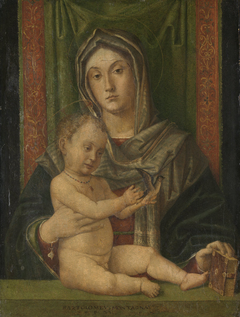 Detail of Virgin and Child by Workshop of Bartolommeo Montagna