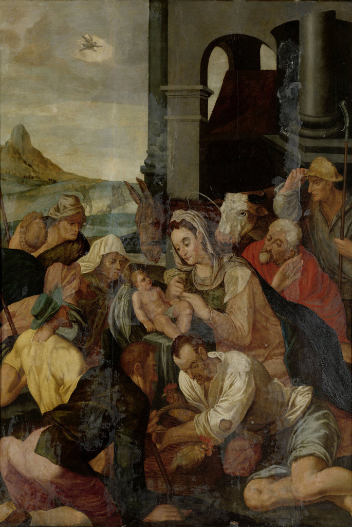 Detail of Adoration of the Shepherds by Anonymous