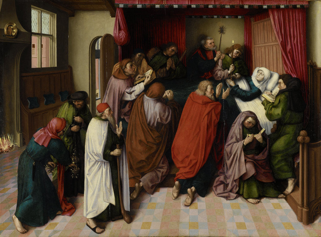 Detail of The Death of the Virgin by Master of the Amsterdam Death of the Virgin