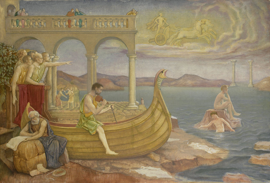 Detail of The construction of the ship Argo by Antoon Derkinderen