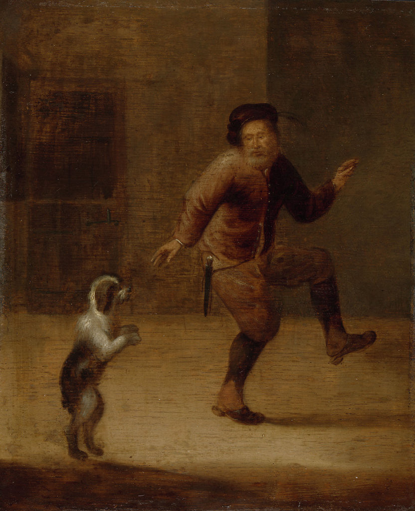 Detail of A Man Dancing with a Dog by François Verwilt