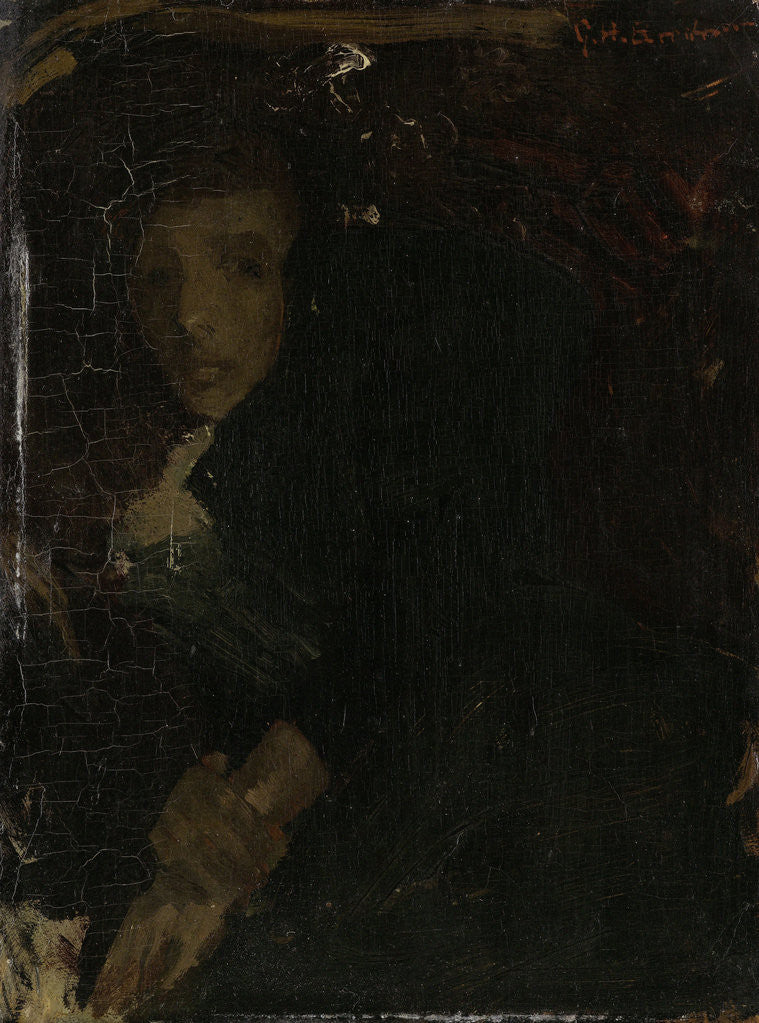 Detail of MCJ (Marie) Jordan, wife of the painter by George Hendrik Breitner