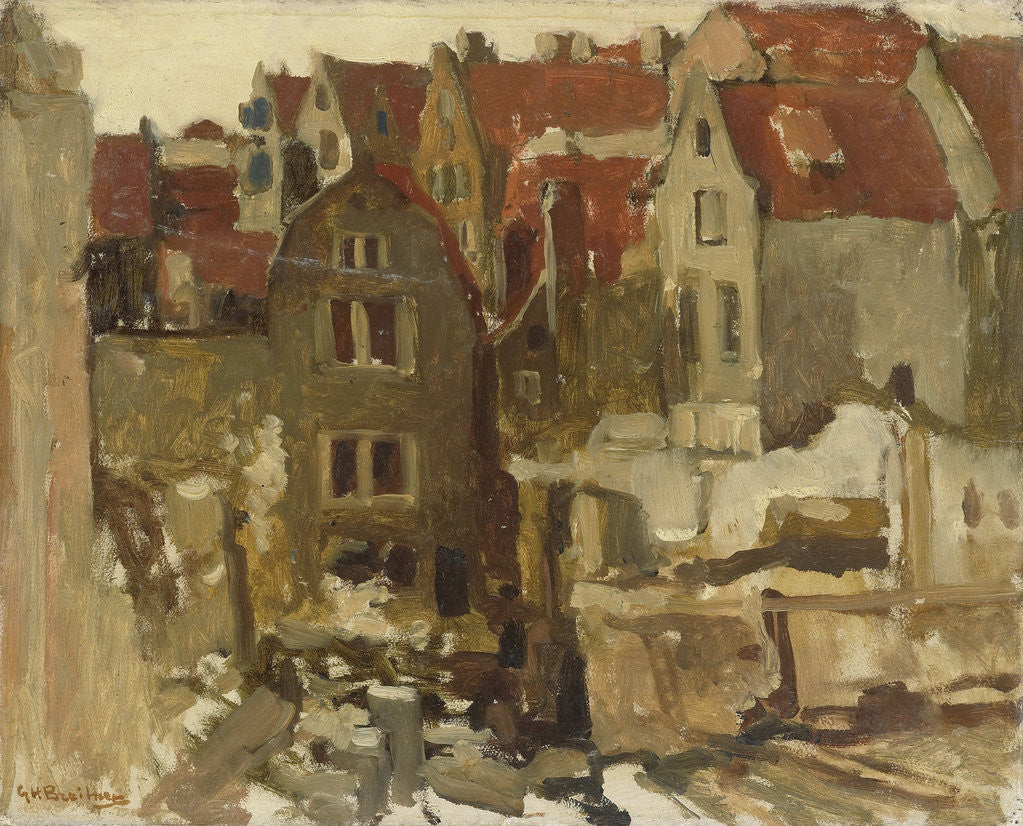 Detail of Demolition of the Grand Bazar de la Bourse at Nieuwendijk Amsterdam by George Hendrik Breitner