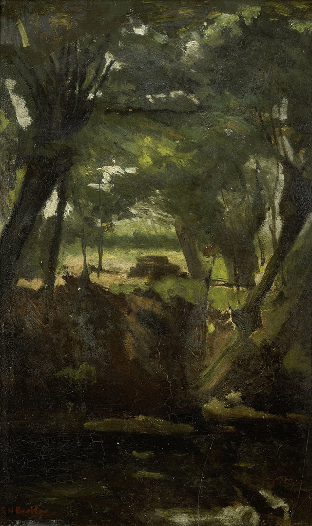 Detail of Forest scene by George Hendrik Breitner