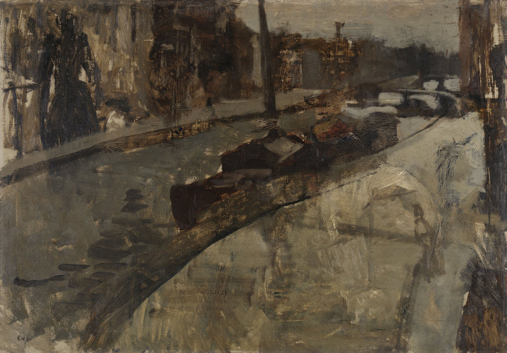 Detail of Prinsengracht near Lauriergracht, Amsterdam, The Netherlands by George Hendrik Breitner