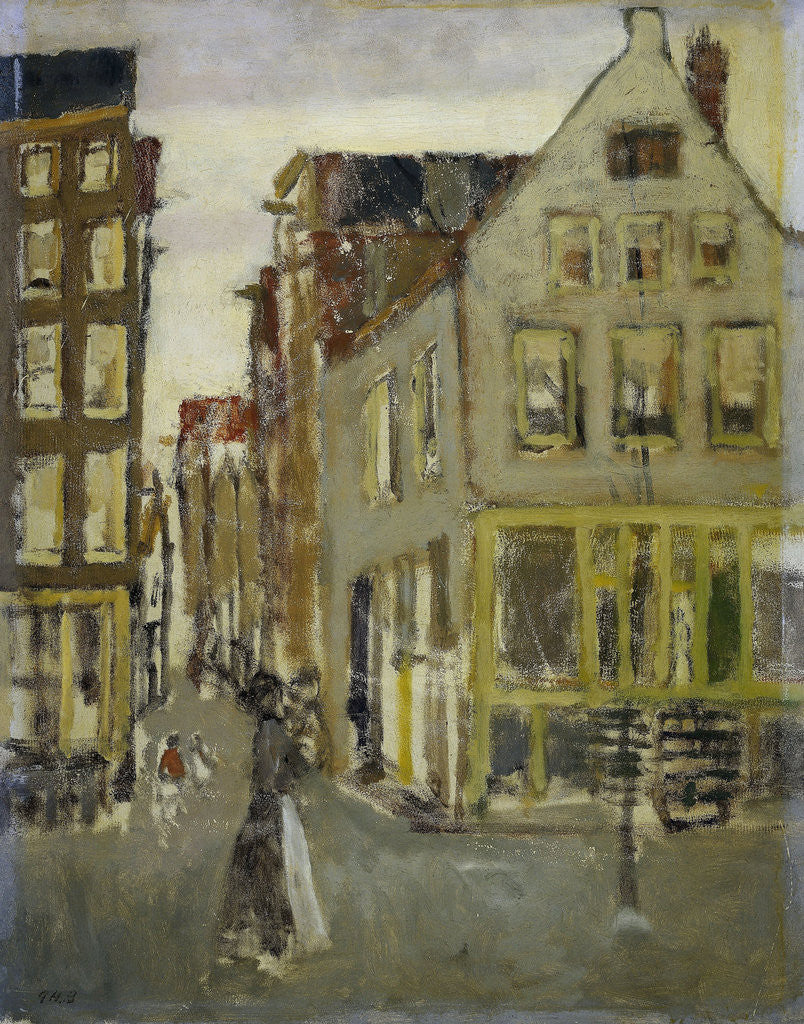 Detail of Lauriergracht near to the Tweede Laurierdwarsstraat, Amsterdam, The Netherlands by George Hendrik Breitner