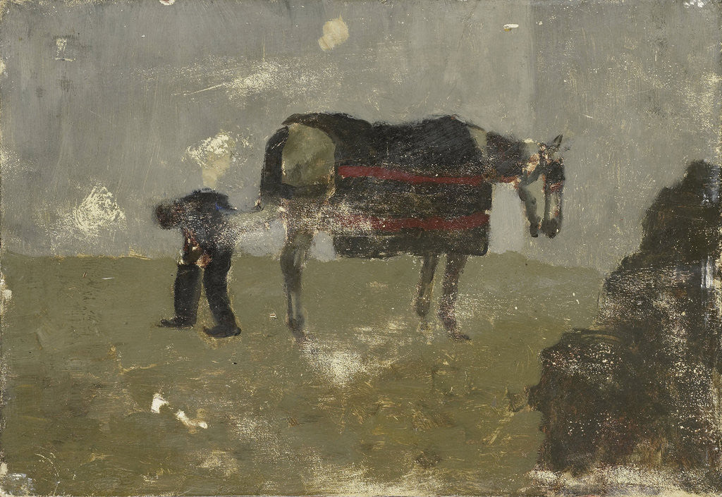Detail of Farrier with horse by George Hendrik Breitner