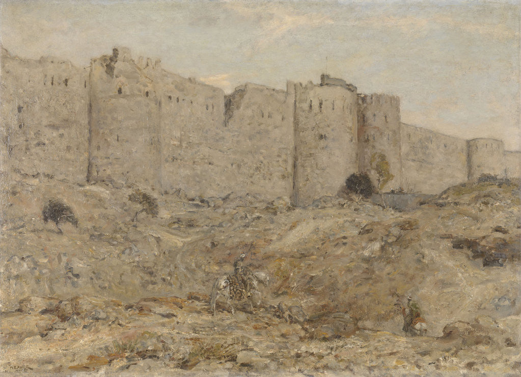 Detail of City wall in India by Marius Bauer
