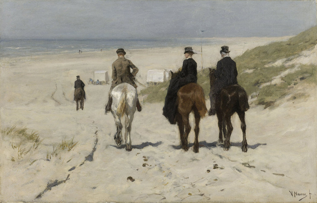 Detail of Morning Ride along the Beach by Anton Mauve